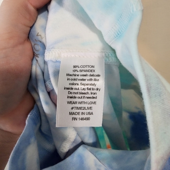 NWT Electric & Rose Tie Dye Women XS Medano Athletic Printed Bike Workout Shorts - Picture 9 of 10